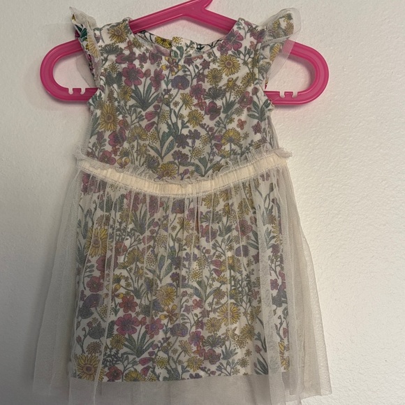 Hanna Andersson Floral Baby Dress with Tulle - Picture 1 of 4
